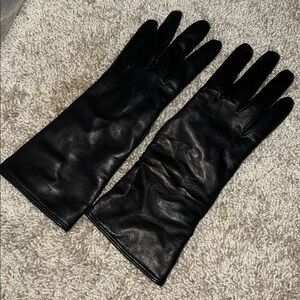 AQUATALIA genuine leather gloves with cashmere lining black size 7 😍
